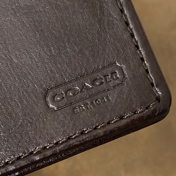Mens COACH Wallet Business Credit Card Bifold Logo - Picture 4 of 11